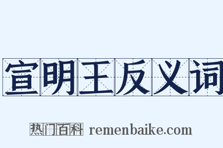 宣明王反义词是什么意思的图片